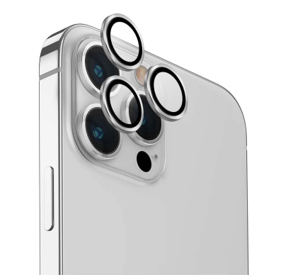 Стекло для iPhone 15 Pro Max UNIQ OPTIX Camera Lens protector Aluminium (IP6.7P(2023)-ALENSSIL) Silver Стекло для iPhone 15 Pro Max UNIQ OPTIX Camera Lens protector Aluminium (IP6.7P(2023)-ALENSSIL) Silver