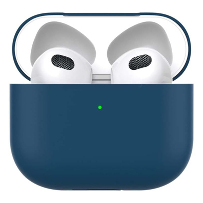 Силиконовый чехол для AirPods 3 Deppa Ultra Slim (47323) Синий