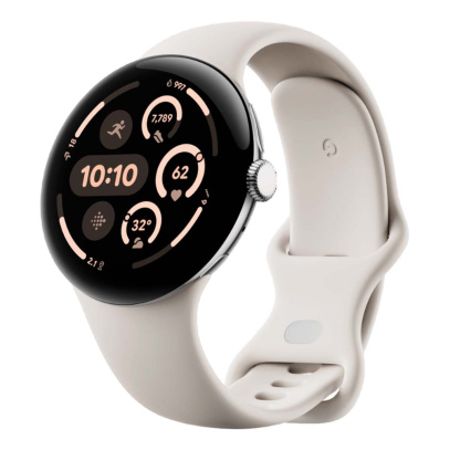 Часы Pixel Watch 3, 45 мм, LTE + Wi-Fi, Polished Silver/Porcelain, серебристый Часы Pixel Watch 3, 45 мм, LTE + Wi-Fi, Polished Silver/Porcelain, серебристый