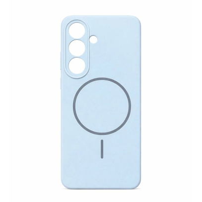 Чехол для Samsung Galaxy S26 с MagSafe Silicone Case Голубой