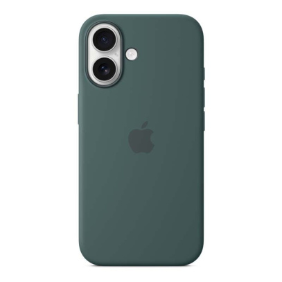 Чехол Silicone Case для Apple iPhone 16 Dark Green, темно-зеленый