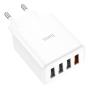 Сетевое зарядное устройство USB hoco. QC3.0 4USB порта 28,5 Вт (C102A) Белый Сетевое зарядное устройство USB hoco. QC3.0 4USB порта 28,5 Вт (C102A) Белый