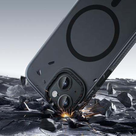 Чехол hoco. DROP PROOF Magnetic Smartphone Case для Apple iPhone 15 Прозрачный черный Чехол hoco. DROP PROOF Magnetic Smartphone Case для Apple iPhone 15 Прозрачный черный