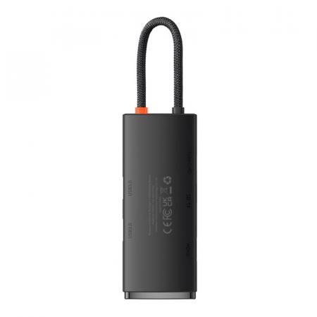 Хаб Baseus Lite Series 6-Port Type-C HUB Docking Station (Type-C to HDMI+USB3.0x2+PD+SD/TF) (WKQX050101) Черный Хаб Baseus Lite Series 6-Port Type-C HUB Docking Station (Type-C to HDMI+USB3.0x2+PD+SD/TF) (WKQX050101) Черный
