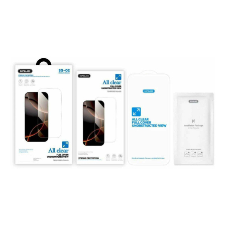 Защитное стекло для iPhone 14/13/13 Pro/16E (6.1) Supglass SG-02 Transparent Glass All Clear, прозрачный Защитное стекло для iPhone 14/13/13 Pro/16E (6.1) Supglass SG-02 Transparent Glass All Clear, прозрачный