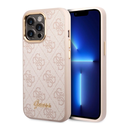 Чехол Guess для iPhone 14 CG Mobile PU 4G Script metal logo Hard (GUHCP14SHG4SHP) Розовый Чехол Guess для iPhone 14 CG Mobile PU 4G Script metal logo Hard (GUHCP14SHG4SHP) Розовый