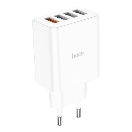 Сетевое зарядное устройство USB hoco. QC3.0 4USB порта 28,5 Вт (C102A) Белый Сетевое зарядное устройство USB hoco. QC3.0 4USB порта 28,5 Вт (C102A) Белый
