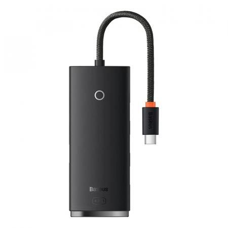 Хаб Baseus Lite Series 4-Port Type-C HUB Adapter (Type-C to USB 3.0x4) 25 см BS-OH015 (WKQX030301) Черный Хаб Baseus Lite Series 4-Port Type-C HUB Adapter (Type-C to USB 3.0x4) 25 см BS-OH015 (WKQX030301) Черный