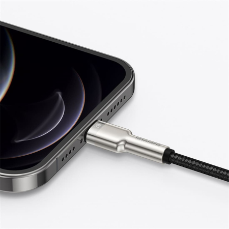 Кабель Baseus Cafule Series Metal Data Cable USB to iP 2,4A, 0,25 м (CALJK-01) Чёрный Кабель Baseus Cafule Series Metal Data Cable USB to iP 2,4A, 0,25 м (CALJK-01) Чёрный