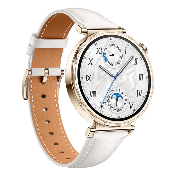 Часы HUAWEI Watch GT 5 Gold, 41 мм, цвет корпуса золотистый, цвет ремешка белый Часы HUAWEI Watch GT 5 Gold, 41 мм, цвет корпуса золотистый, цвет ремешка белый