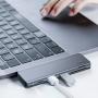 Переходник Baseus для MacBook HUB Harmonica 5в1 (PD/SD/TF/USB 3.0*2) (CAHUB-K0G) Deep Grey, темно-серый Переходник Baseus для MacBook HUB Harmonica 5в1 (PD/SD/TF/USB 3.0*2) (CAHUB-K0G) Deep Grey, темно-серый