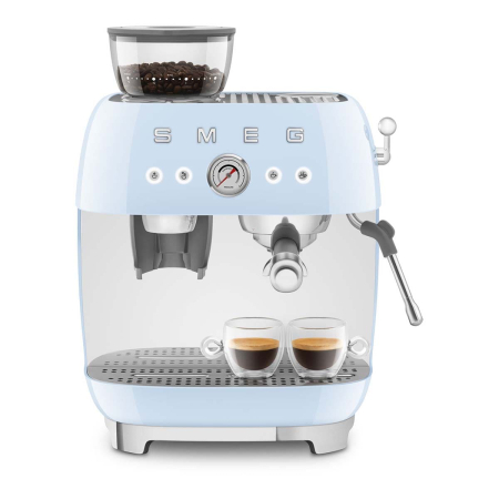 Кофемашина эспрессо со встроенной кофемолкой SMEG 50s style (EGF03PBEU) Пастельный голубой Кофемашина эспрессо со встроенной кофемолкой SMEG 50s style (EGF03PBEU) Пастельный голубой