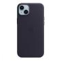 Чехол Leather Case MagSafe для Apple iPhone 14 Plus «Ink» Синий Чехол Leather Case MagSafe для Apple iPhone 14 Plus «Ink» Синий