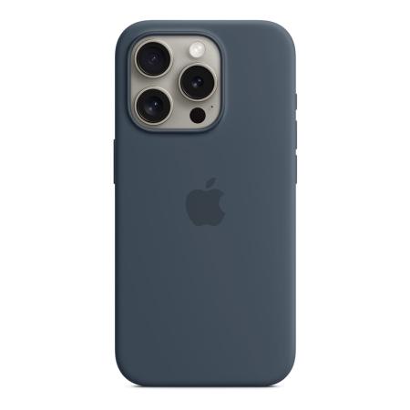 Чехол Silicone Case для Apple iPhone 15 Pro с MagSafe (original) Storm Blue, синий Чехол Silicone Case для Apple iPhone 15 Pro с MagSafe (original) Storm Blue, синий