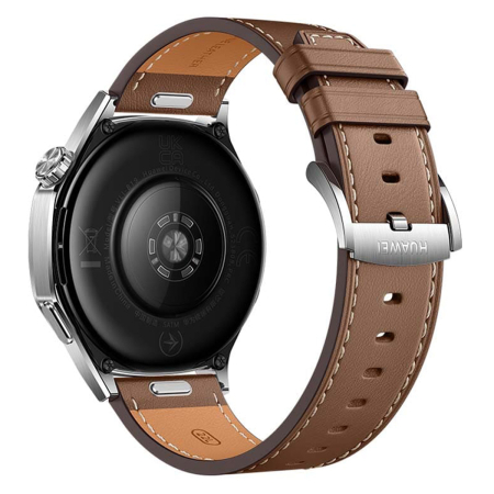 Часы HUAWEI Watch GT 5 Silver, 46 мм, цвет корпуса серебряный, цвет ремешка коричневый