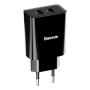 Сетевое зарядное устройство Baseus Speed Mini Dual USB Charger 10,5 Вт TC-012 (CCFS-R01) Черный Сетевое зарядное устройство Baseus Speed Mini Dual USB Charger 10,5 Вт TC-012 (CCFS-R01) Черный