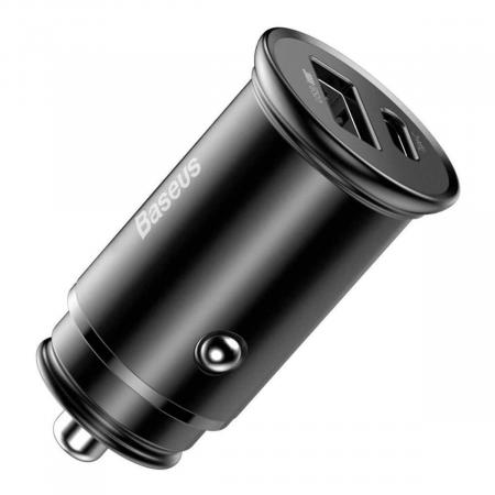 Автомобильное зарядное устройство Baseus Circular Metal PPS Quick Charger Car Charger 30W (CCYS-C01) Черный Автомобильное зарядное устройство Baseus Circular Metal PPS Quick Charger Car Charger 30W (CCYS-C01) Черный