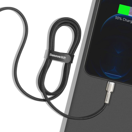 Кабель Baseus Cafule Series Metal Data Cable USB to iP 2,4A, 2 м (CALJK-B01) Чёрный Кабель Baseus Cafule Series Metal Data Cable USB to iP 2,4A, 2 м (CALJK-B01) Чёрный