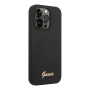 Чехол Guess для iPhone 14 Pro Liquid silicone Gold metal logo Hard (GUHCP14LSLSMK) Черный Чехол Guess для iPhone 14 Pro Liquid silicone Gold metal logo Hard (GUHCP14LSLSMK) Черный