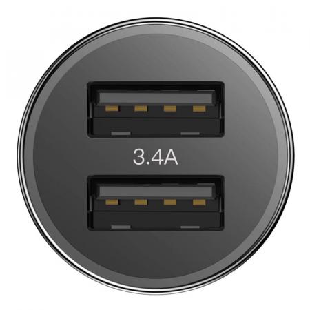 АЗУ Baseus 2 USB + Lightning Quick Charge 3.4A Small Screw (TZXLD-A01) Черный АЗУ Baseus 2 USB + Lightning Quick Charge 3.4A Small Screw (TZXLD-A01) Черный