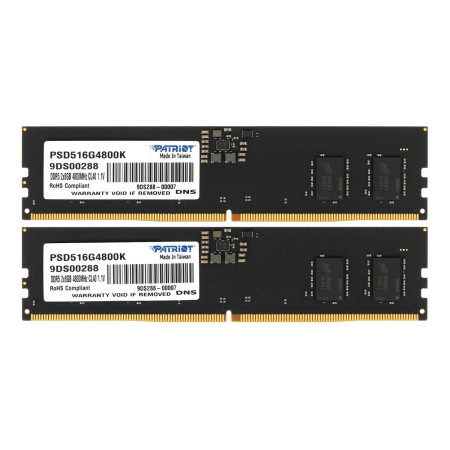Оперативная память Patriot Signature (PSD516G4800K) DDR5 16GB 4800MHz CL40 DIMM 2x8 ECC