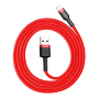 USB кабель Baseus разъем Lightning (CALKLF-B19) Красный/Черный USB кабель Baseus разъем Lightning (CALKLF-B19) Красный/Черный