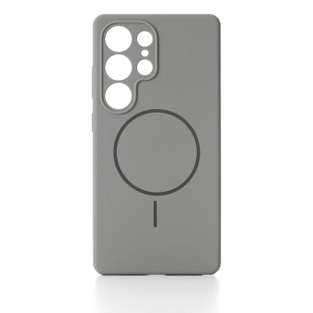 Чехол для Samsung Galaxy S24 Ultra c MagSafe Silicone Case Серый