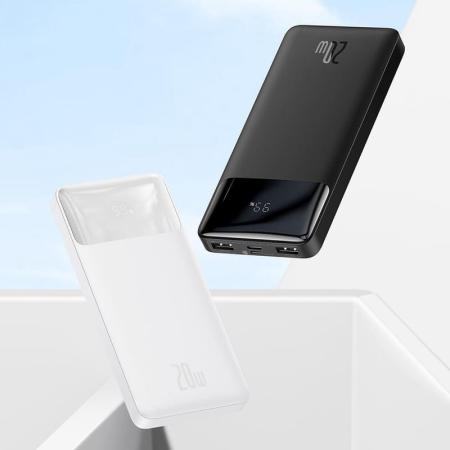 Внешний аккумулятор Baseus Bipow Digital Display Fast Charge Power Bank 20000mAh 20W Overseas Edition PPBD20K (PPBD050302) Белый Внешний аккумулятор Baseus Bipow Digital Display Fast Charge Power Bank 20000mAh 20W Overseas Edition PPBD20K (PPBD050302) Белый