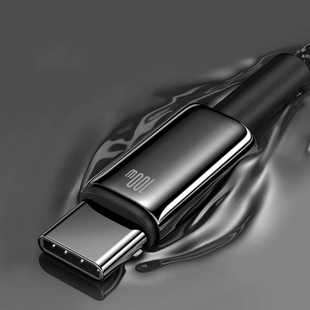 Кабель Baseus Tungsten Gold Fast Charging Data USB - Type-C, 100W, 1 м (CAWJ000001) Черный Кабель Baseus Tungsten Gold Fast Charging Data USB - Type-C, 100W, 1 м (CAWJ000001) Черный