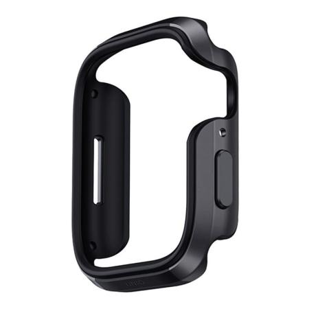 Чехол бампер для Apple Watch 7, 8 41 мм UNIQ Valencia Anodised Aluminium Bumper (41MM-VALGRP) Графит Чехол бампер для Apple Watch 7, 8 41 мм UNIQ Valencia Anodised Aluminium Bumper (41MM-VALGRP) Графит