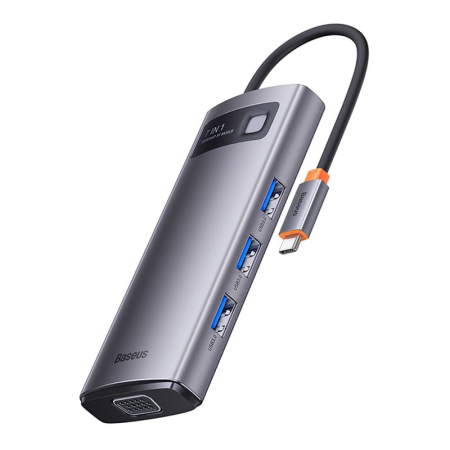 Хаб Baseus Metal Gleam Series 7в1 Multifunctional Type-C HUB Docking Station (WKWG040013) Серый Хаб Baseus Metal Gleam Series 7в1 Multifunctional Type-C HUB Docking Station (WKWG040013) Серый