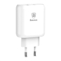 Сетевое зарядное устройство USB-C с кабелем для зарядки USB Type-C Baseus 2 USB Quick Charge 32 Вт 5V/9V/12V Bojure Series Белый Сетевое зарядное устройство USB-C с кабелем для зарядки USB Type-C Baseus 2 USB Quick Charge 32 Вт 5V/9V/12V Bojure Series Белый