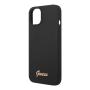 Чехол Guess для iPhone 14 Liquid Silicone Gold Metal logo (GUHCP14SSLSMK) Черный Чехол Guess для iPhone 14 Liquid Silicone Gold Metal logo (GUHCP14SSLSMK) Черный