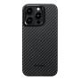 Чехол для iPhone 15 Pro Pitaka MagEZ Case 4 кевлар (арамид) (KI1501P) Черно-серый Чехол для iPhone 15 Pro Pitaka MagEZ Case 4 кевлар (арамид) (KI1501P) Черно-серый