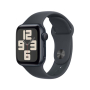 Apple Watch SE (2024), 40 мм корпус из алюминия цвета «Midnight», ремешок Sport Band размера S/M цвета «Midnight»