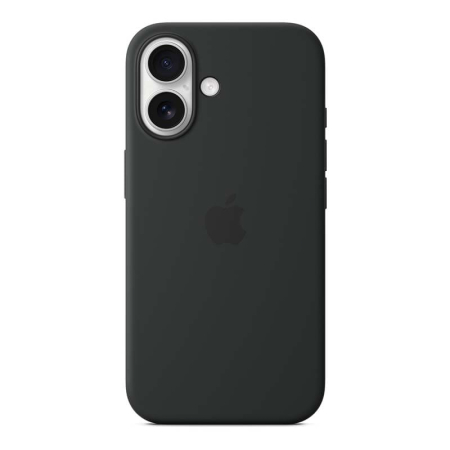 Чехол Silicone Case для Apple iPhone 16 с MagSafe Black, черный Чехол Silicone Case для Apple iPhone 16 с MagSafe Black, черный