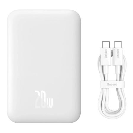 Внешний аккумулятор Baseus Magnetic Mini Wireless Fast Charge power bank с поддержкой беспроводной зарядки 6000mAh 20 Вт (PPCXM06A) Белый Внешний аккумулятор Baseus Magnetic Mini Wireless Fast Charge power bank с поддержкой беспроводной зарядки 6000mAh 20 Вт (PPCXM06A) Белый
