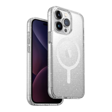 Чехол для iPhone 15 Pro с MagSafe UNIQ Lifepro Xtreme (IP6.1P(2023)-LPRXMLUC) Серебристый с блестками Чехол для iPhone 15 Pro с MagSafe UNIQ Lifepro Xtreme (IP6.1P(2023)-LPRXMLUC) Серебристый с блестками