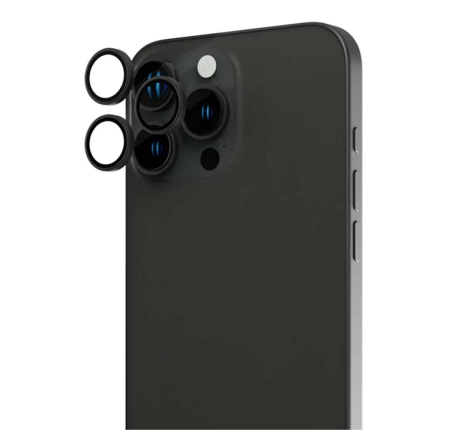 Защитное стекло для камеры iPhone 15 Pro BLUEO Original metal frame Черный Защитное стекло для камеры iPhone 15 Pro BLUEO Original metal frame Черный