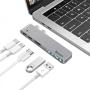 Переходник Baseus для MacBook HUB TB3 C+ (Dual Type-C to USB3.0/HDMI/Type-C) (CAHUB-B0G) Deep Grey, темно-серый Переходник Baseus для MacBook HUB TB3 C+ (Dual Type-C to USB3.0/HDMI/Type-C) (CAHUB-B0G) Deep Grey, темно-серый