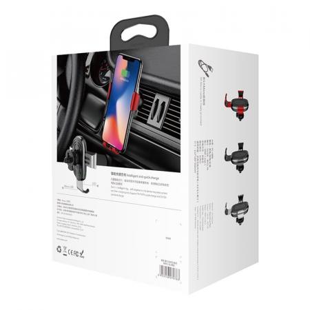 Автомобильный держатель с функцией беспроводной зарядки Baseus Gravity Wireless Charger Car Mount (WXYL-0S) Черный Автомобильный держатель с функцией беспроводной зарядки Baseus Gravity Wireless Charger Car Mount (WXYL-0S) Черный