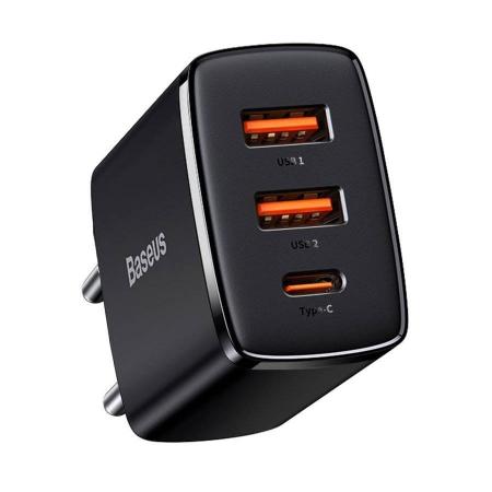 Сетевое зарядное устройство Baseus Compact max 30 Вт 2U+C CCXJ-E01 (CCCP30UE-A) Черный Сетевое зарядное устройство Baseus Compact max 30 Вт 2U+C CCXJ-E01 (CCCP30UE-A) Черный