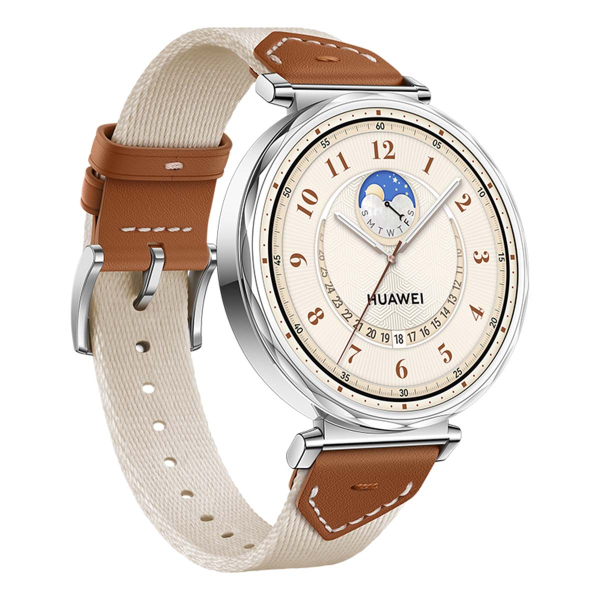Часы HUAWEI Watch GT 5 Silver, 41 мм, цвет корпуса серебряный, цвет ремешка бежевый Часы HUAWEI Watch GT 5 Silver, 41 мм, цвет корпуса серебряный, цвет ремешка бежевый