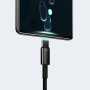 Кабель Baseus Tungsten Gold Fast Charging Data USB - Type-C, 100W, 1 м (CAWJ000001) Черный Кабель Baseus Tungsten Gold Fast Charging Data USB - Type-C, 100W, 1 м (CAWJ000001) Черный