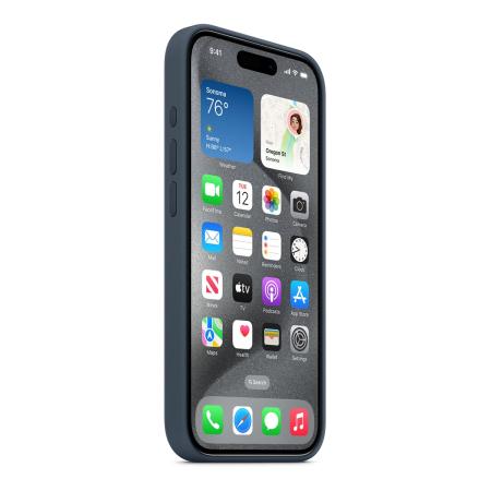 Чехол Silicone Case для Apple iPhone 15 Pro с MagSafe (original) Storm Blue, синий Чехол Silicone Case для Apple iPhone 15 Pro с MagSafe (original) Storm Blue, синий