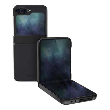 Чехол для Samsung Galaxy Z Flip 6 UNIQ ORA Premium leatherette Черный Чехол для Samsung Galaxy Z Flip 6 UNIQ ORA Premium leatherette Черный