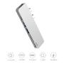 Хаб WiWU 2*USB3.0+2*Type-C+HDMI+SD+TF (T8) Серый Хаб WiWU 2*USB3.0+2*Type-C+HDMI+SD+TF (T8) Серый