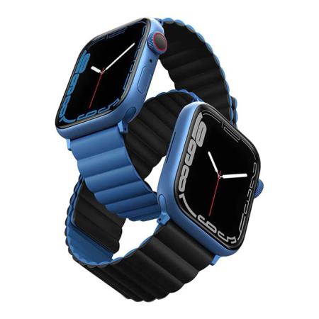 Ремешок UNIQ для Apple Watch 49/45/44/42 мм Revix reversible Magnetic (45MM-REVBLUBLK) Синий/Черный Ремешок UNIQ для Apple Watch 49/45/44/42 мм Revix reversible Magnetic (45MM-REVBLUBLK) Синий/Черный