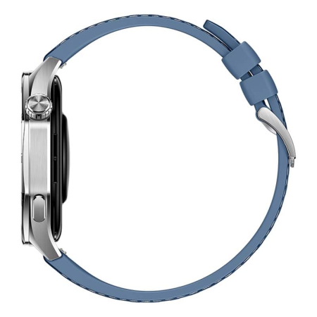 Часы HUAWEI Watch GT 5 Silver, 46 мм, цвет корпуса серебряный, цвет ремешка синий Часы HUAWEI Watch GT 5 Silver, 46 мм, цвет корпуса серебряный, цвет ремешка синий
