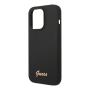 Чехол Guess для iPhone 14 Pro Liquid silicone Gold metal logo Hard (GUHCP14LSLSMK) Черный Чехол Guess для iPhone 14 Pro Liquid silicone Gold metal logo Hard (GUHCP14LSLSMK) Черный